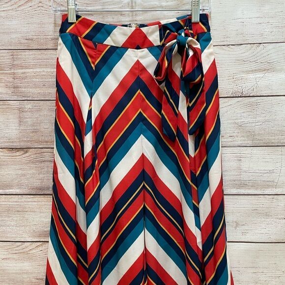 JEALOUS TOMATO BOHO WIDE LEG PALAZZO PANTS IN BOLD CHEVRON PRINT - Picture 2 of 9